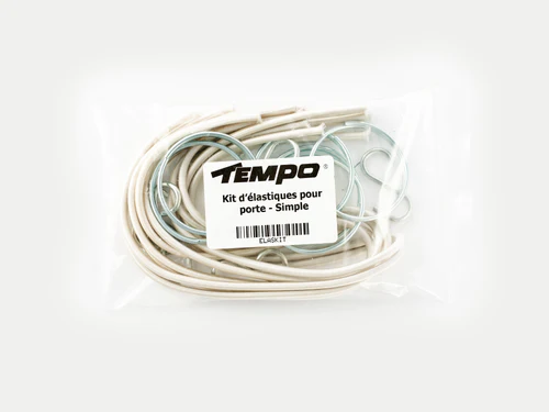 Kit   d'élastiques   porte   simple   (6   élas,   6   anneaux,   6   crochets)